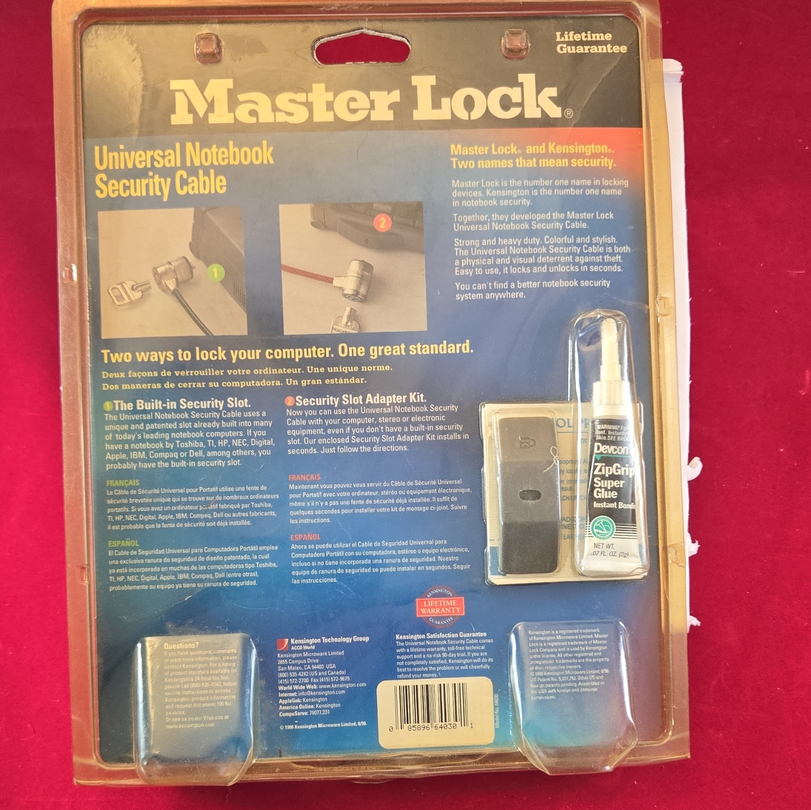 Master Lock 64030 Universal Notebook/Laptop Security Locking Cable w/ Keys
