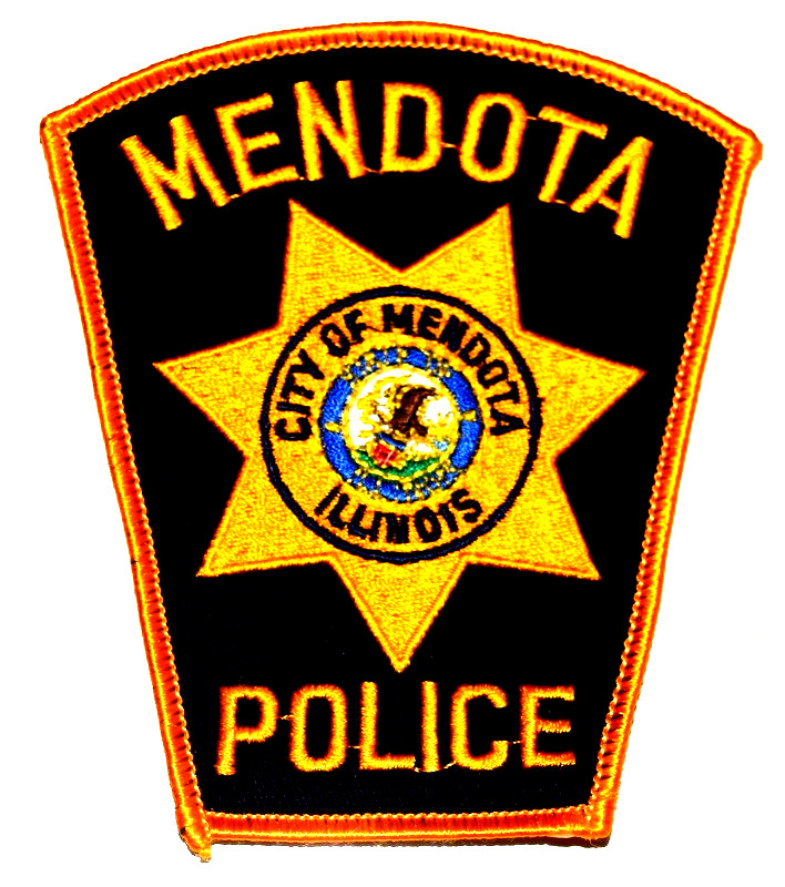 MENDOTA – POLICE - ILLINOIS IL Sheriff Police Patch CITY SEAL GOLD STAR