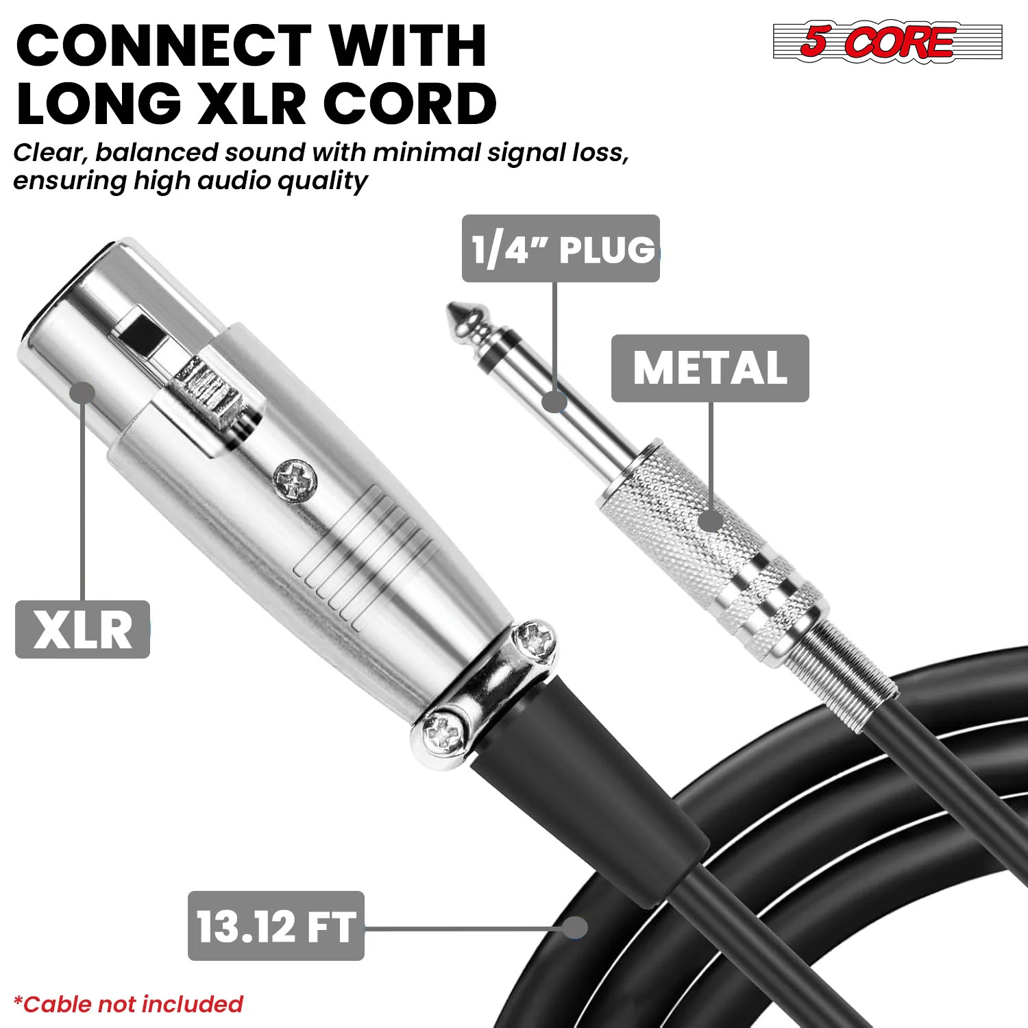 5 Core Professional Dynamic Karaoke Singing Microphone XLR Wired Microfono