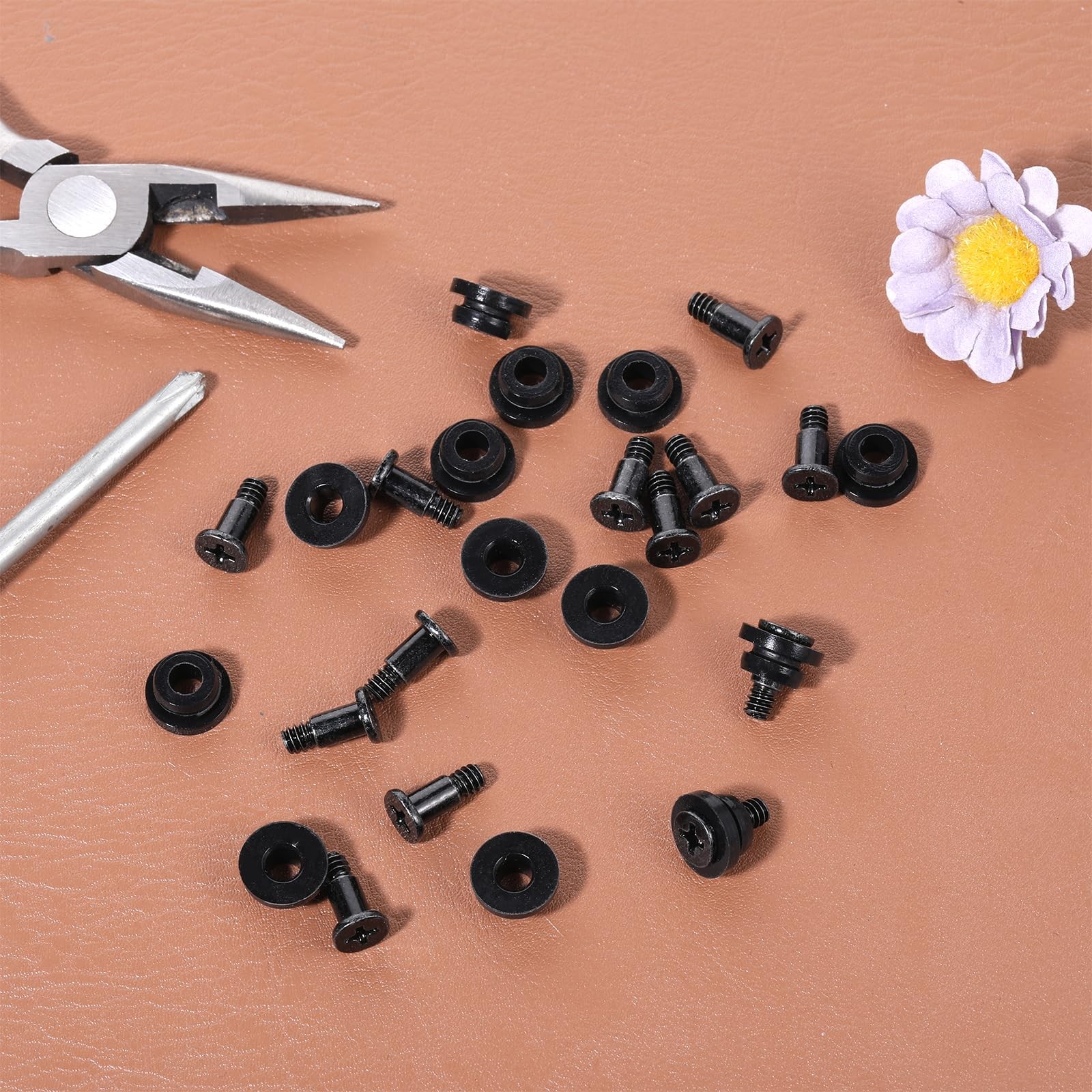 24 Pcs Hard Disk Drive Screws and Shock 6#-32, Black
