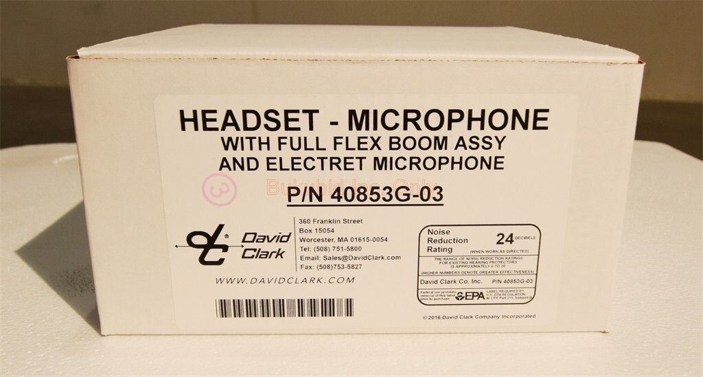 David Clark 40853G-03 Aviation Headset with M-7A Microphone New In Box