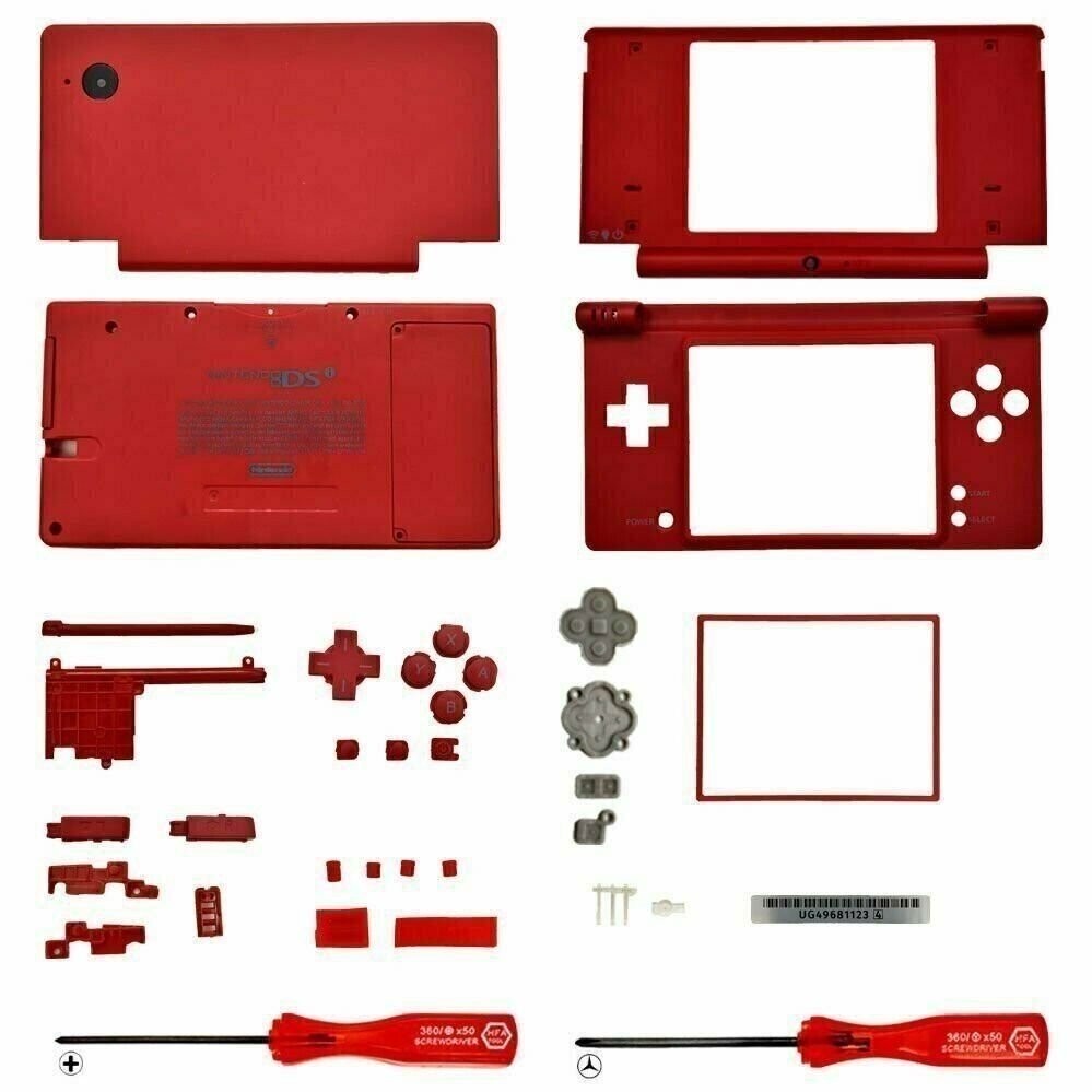 Housing Shell for Nintendo DSi System Lens Shell Tools Screen Replacement Red
