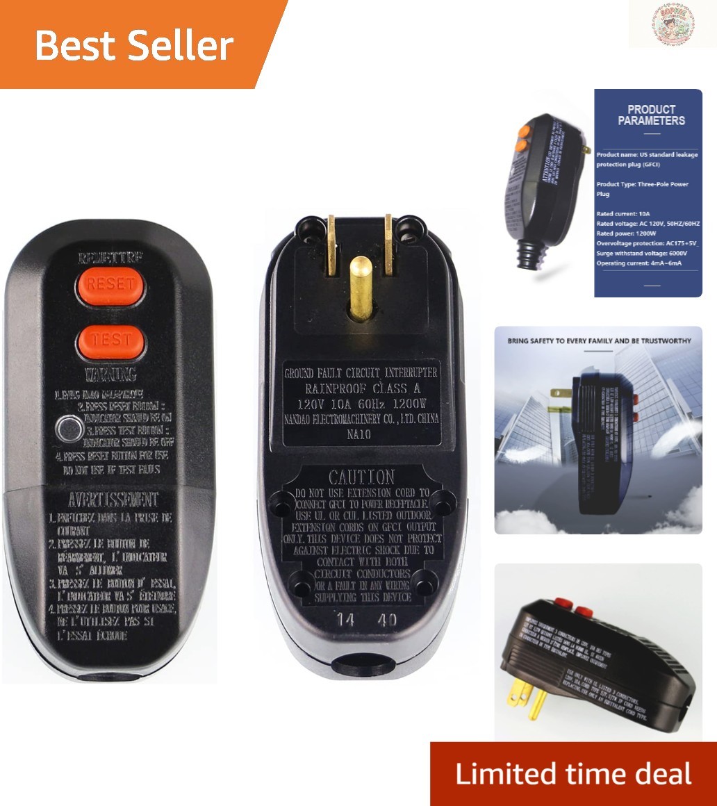 Safety First: 15 Amp GFCI Plug Assembly for Essential Appliance Protection
