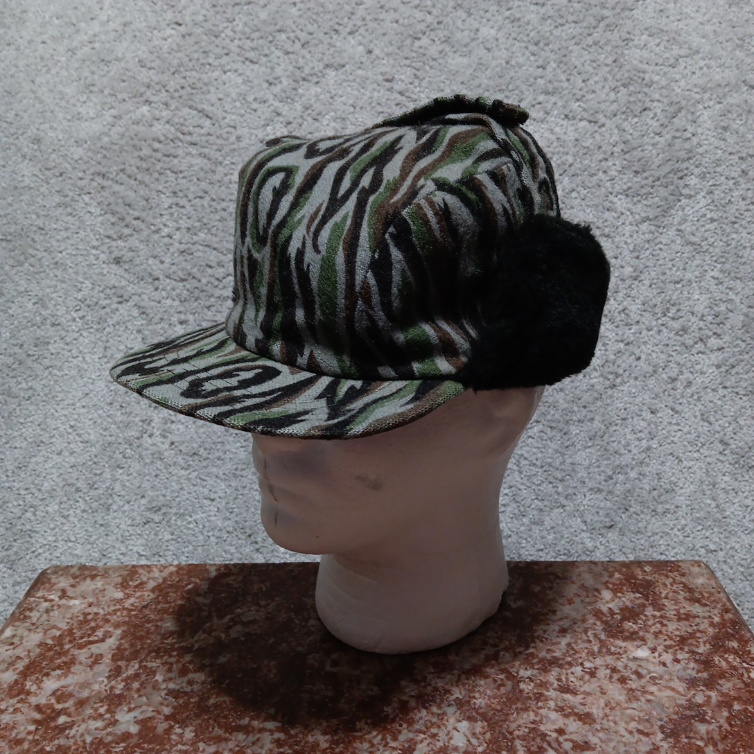 Vintage Goretex Trapper Hat Cap Thinsulate Wool Camouflage Hunting 80s USA