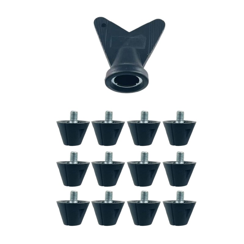 12Pcs/set Football Studs Replacement Safety Plastic Studs, Football Boot Studs