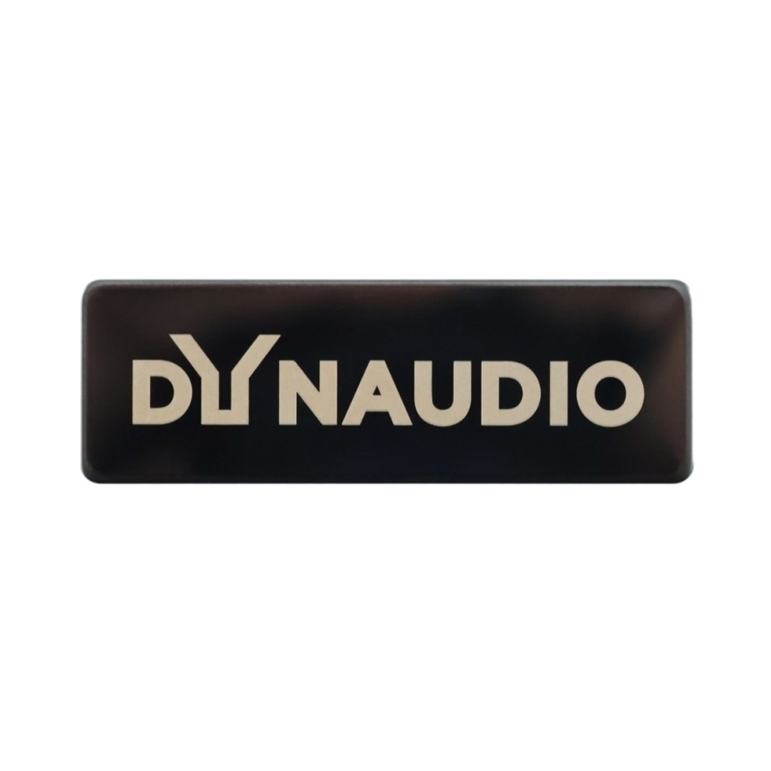 Dynaudio stainless steel customize Logo Badge 60mm(2.36")X20mm(0.78") Dark Grey