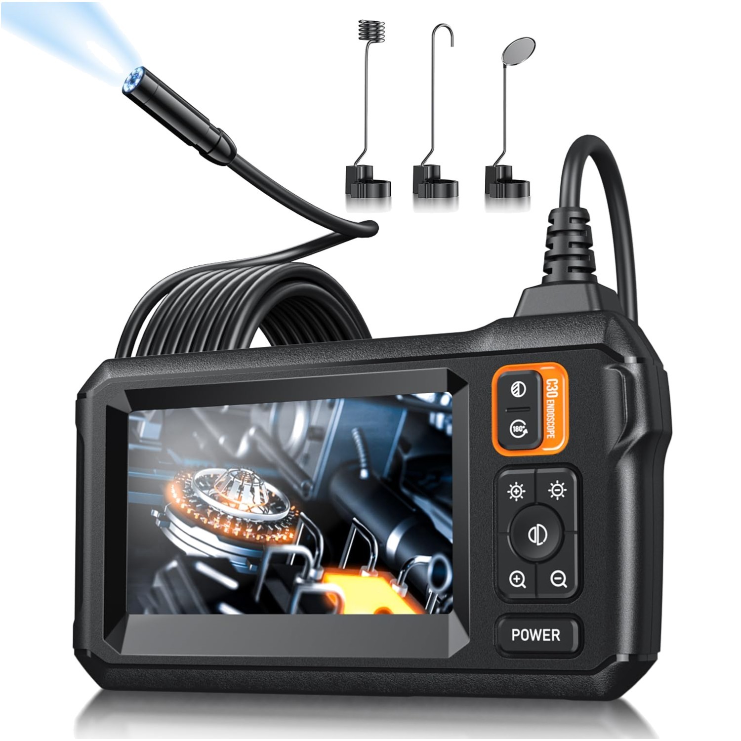 Advanced 10FT Endoscope with 8 LED Lights - Perfect for Professional Inspections
