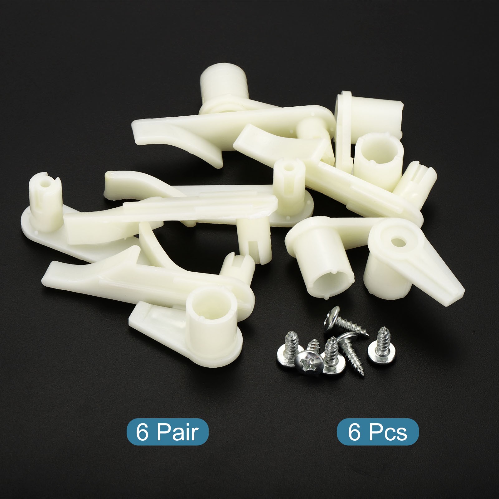 6Pair 3.5mm ABS Plastic Ceiling Lampshade Clips Fixed Buckle White