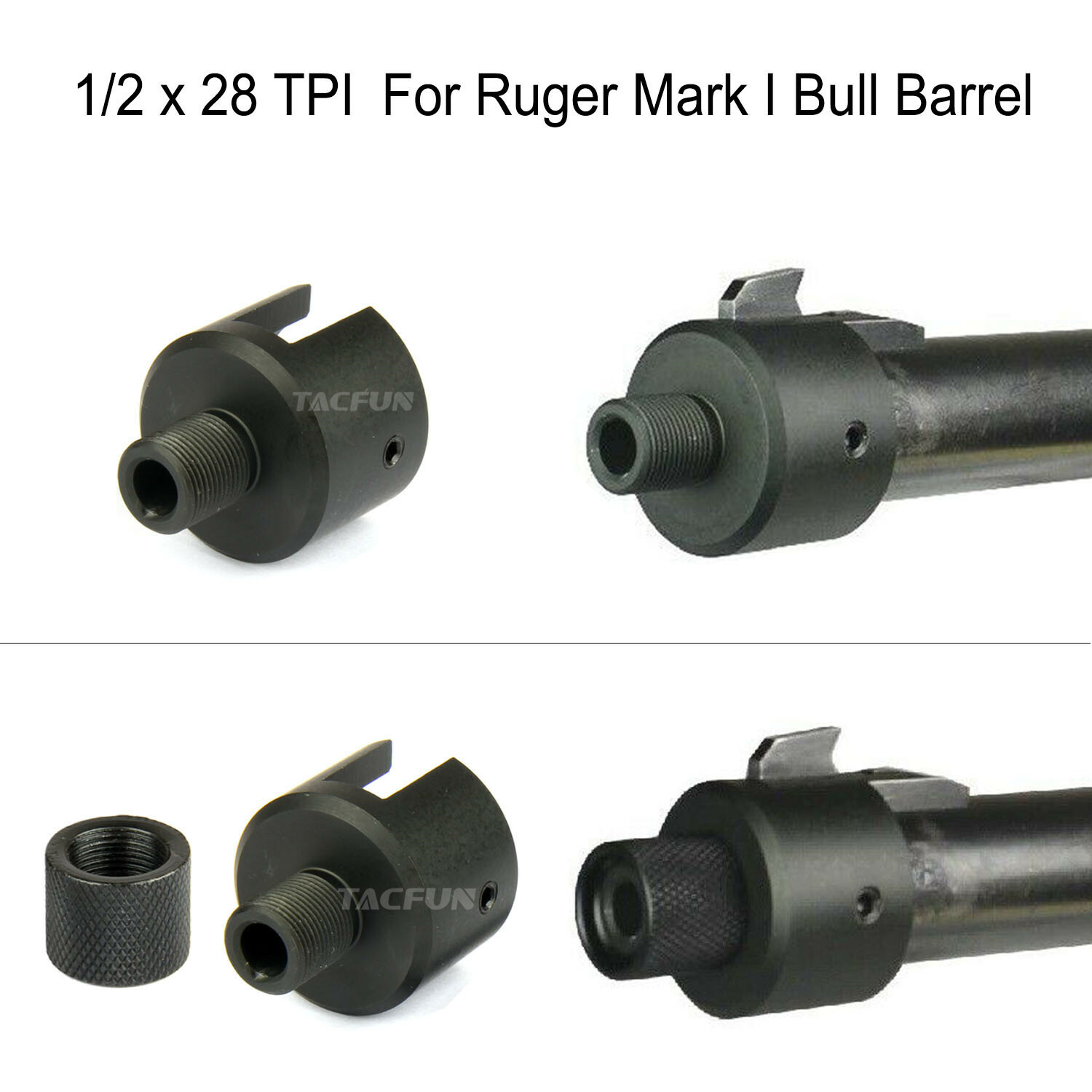 Ruger .22 Mark 1,2,3 Bull Adapter 1/2x28 TPI