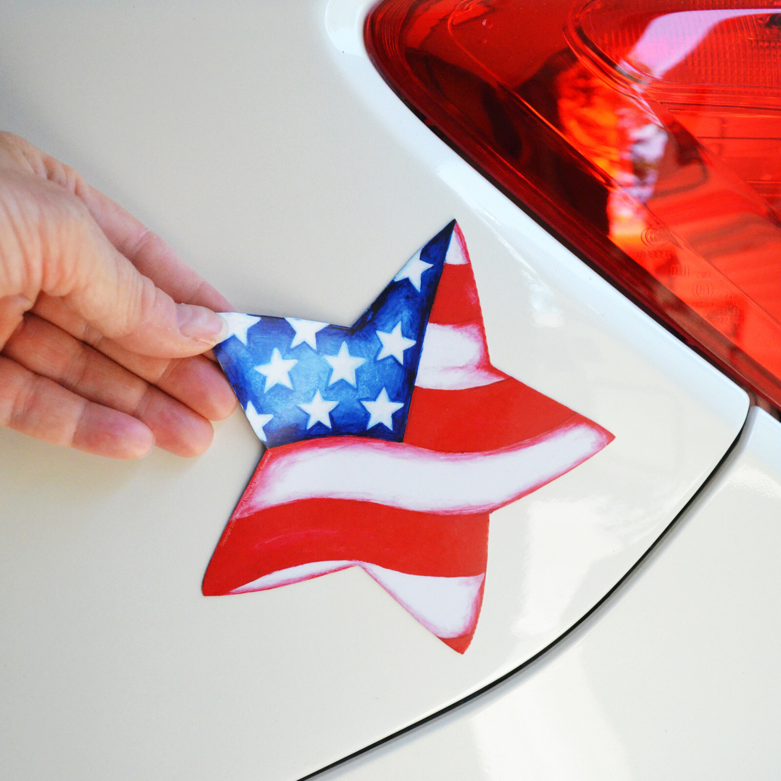 Mailbox Magnet (Partial Cover) Red White & Blue Star for Mailbox 4th of July