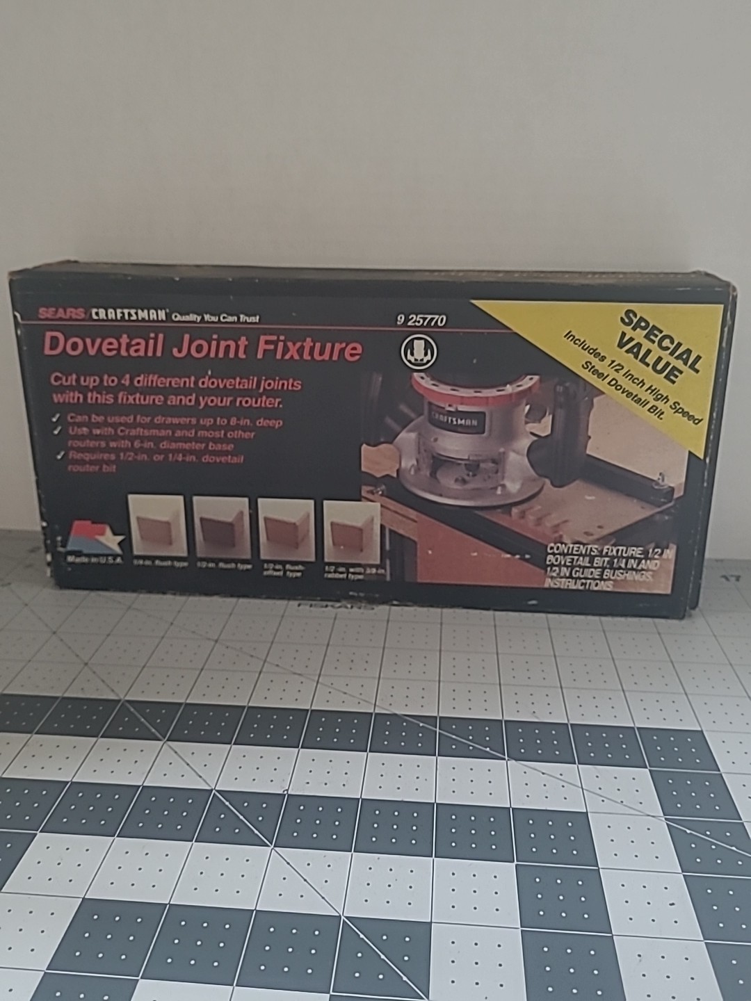 Vintage Craftsman Sears 8” Dovetail Joint Fixture 925770 Never Used Made In USA