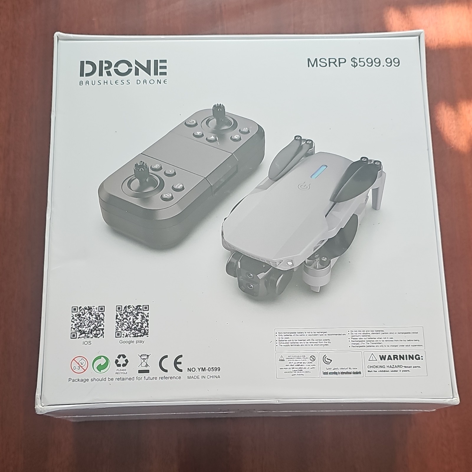 YOMI YM-0599 Brushless Ready to Fly Drone Remote Control App Controller