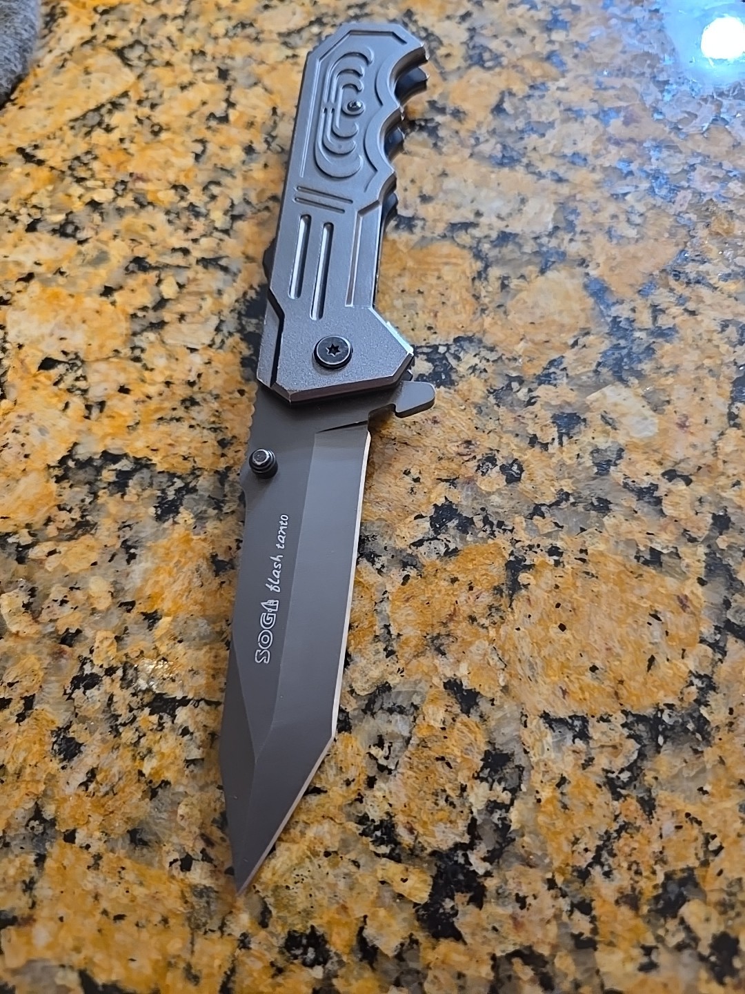 SOG Extreme Duty Flash Tanto Quick Open Knife F-555