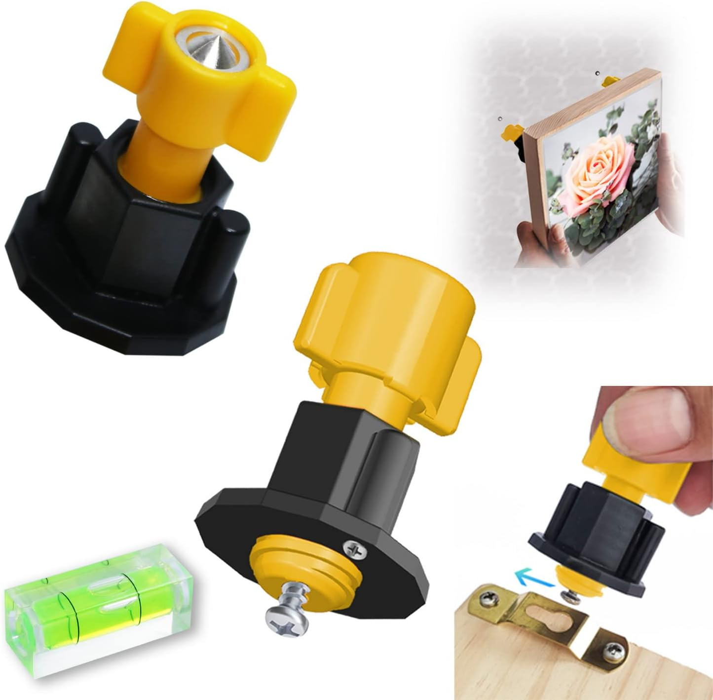 Picture Hanging Keyhole Mark Tool with Level and Position Nail Kit | Frame Hangi