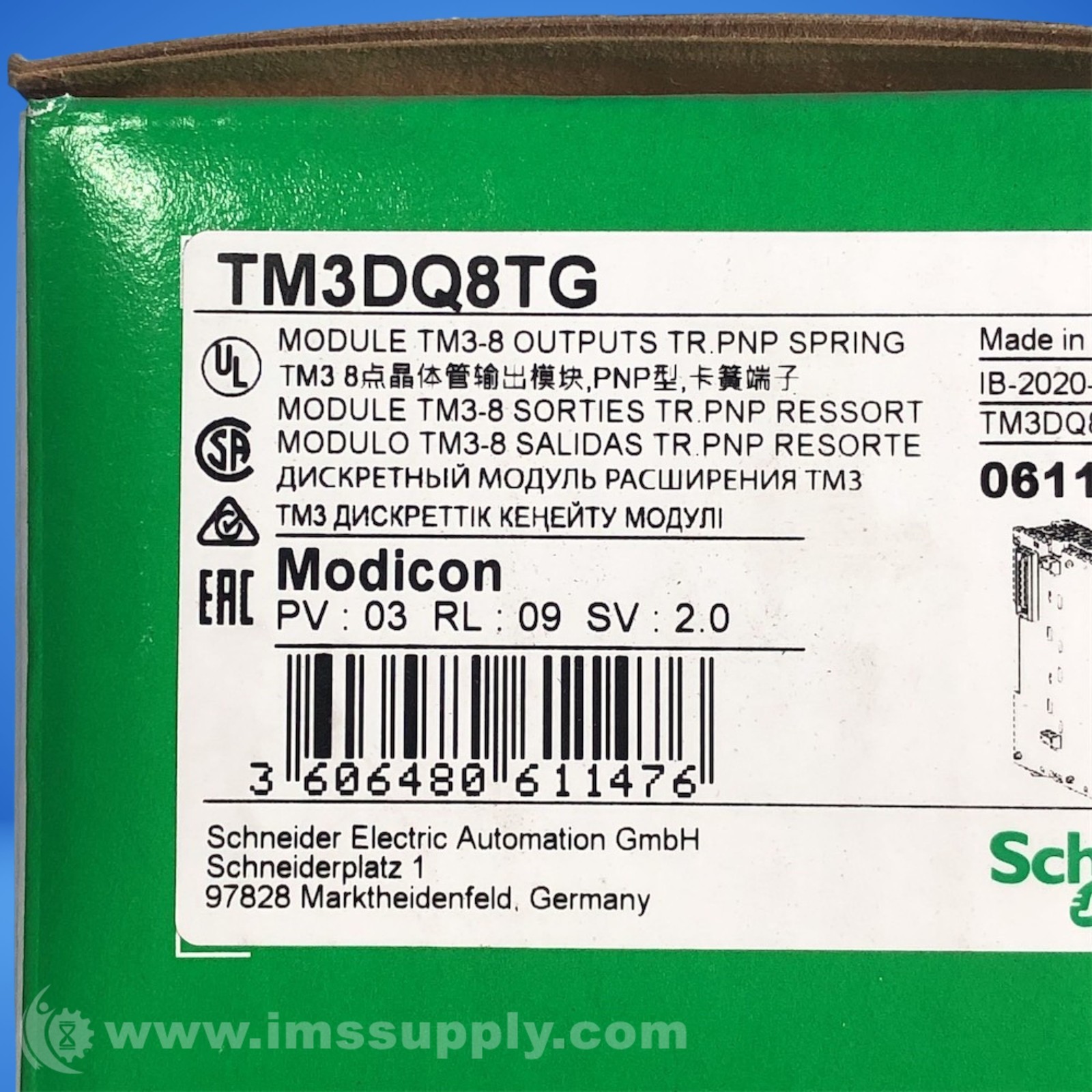 Schneider Electric TM3DQ8TG Discrete Output Module FNFP