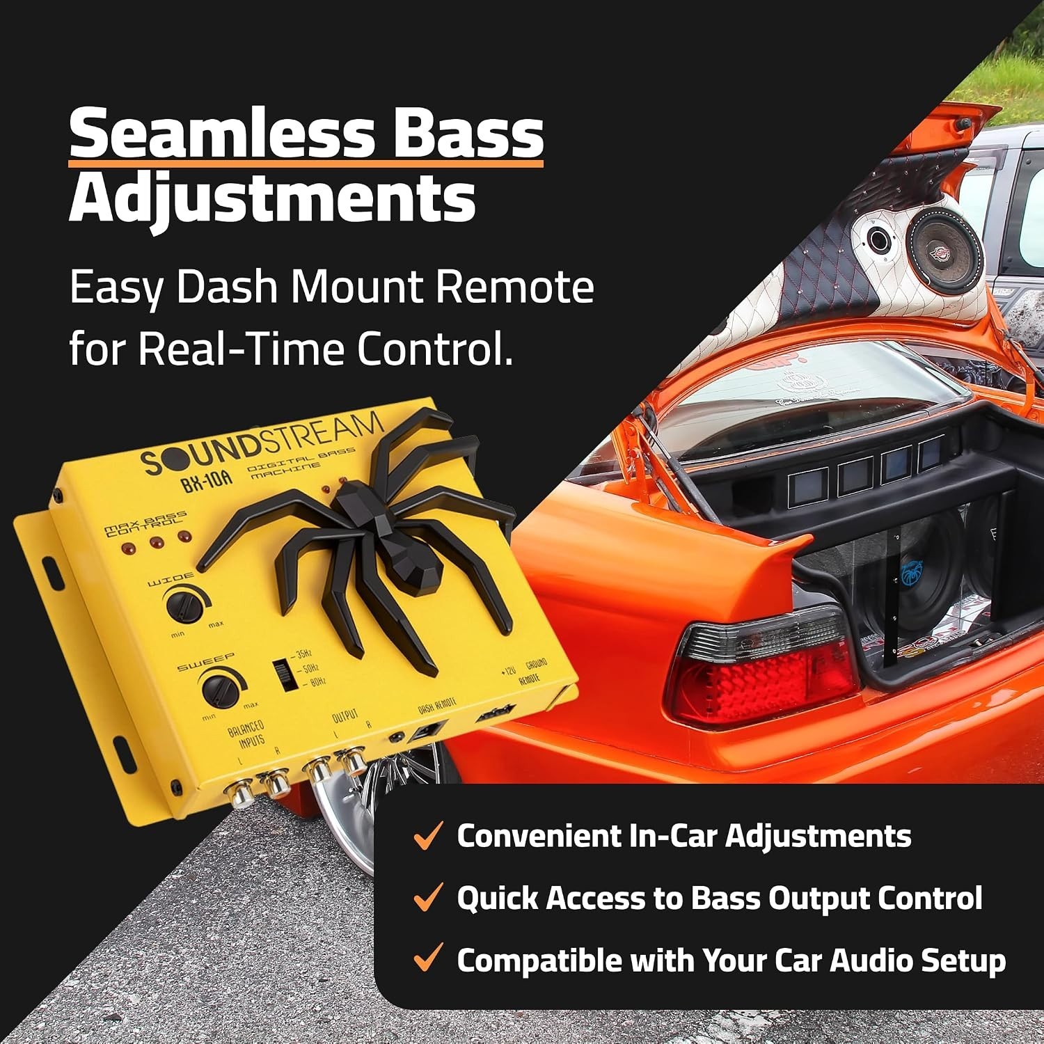 Powerful Car Audio Bass Restoration Processor with Remote Control & Durability