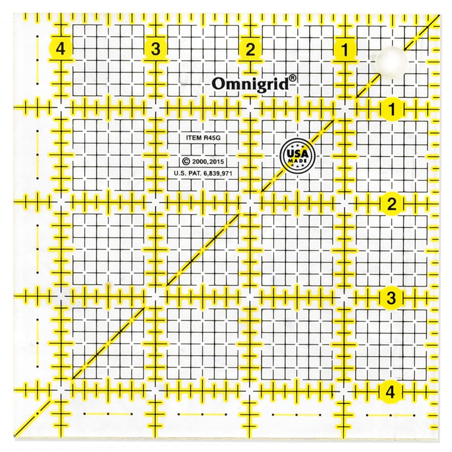 Omnigrid 4-1/2" x Square Quilting and 4-1/2" x 4-1/2", Clear