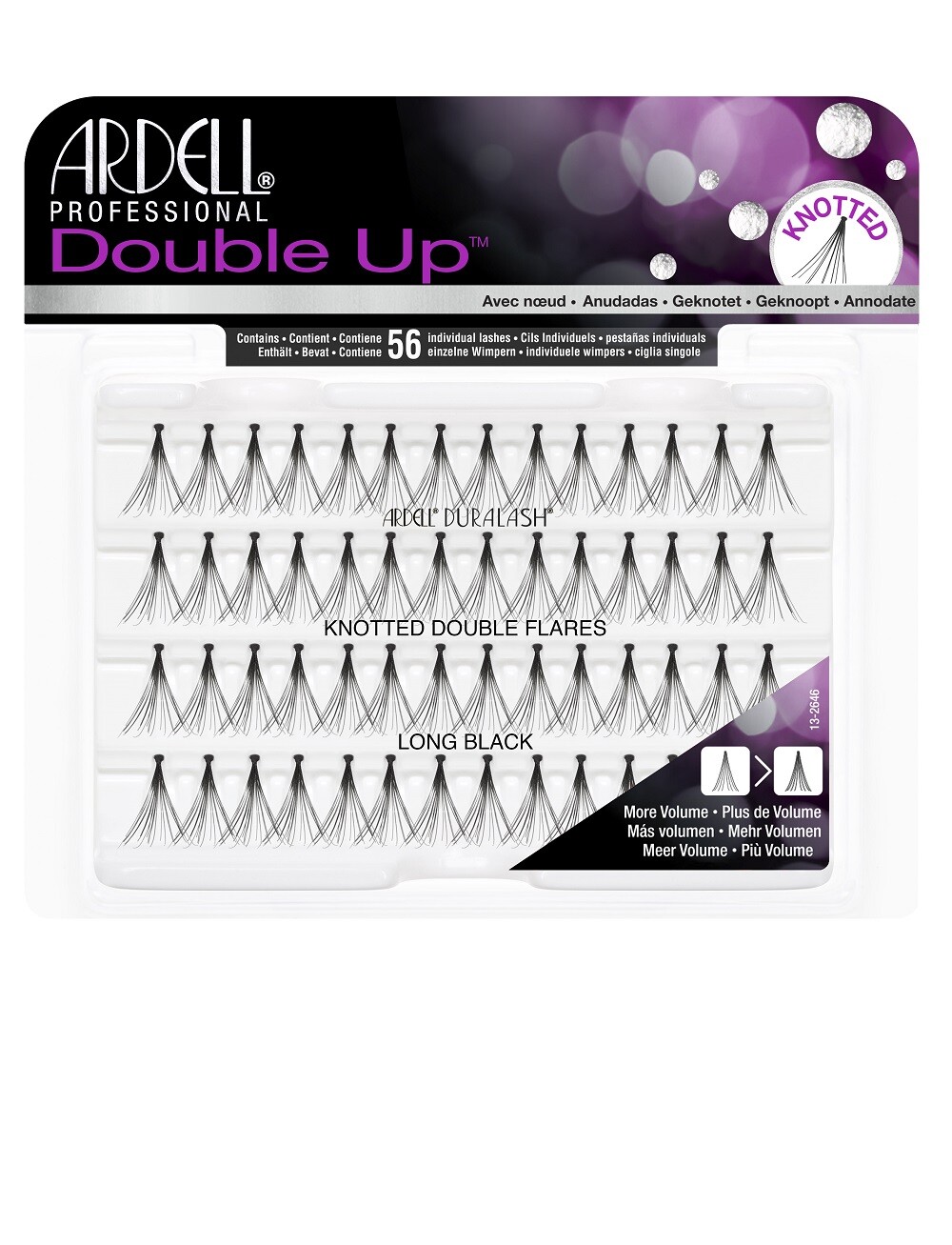 Ardell Eyelash Double Up DuraLash Knotted Double Flares Long Black #68292