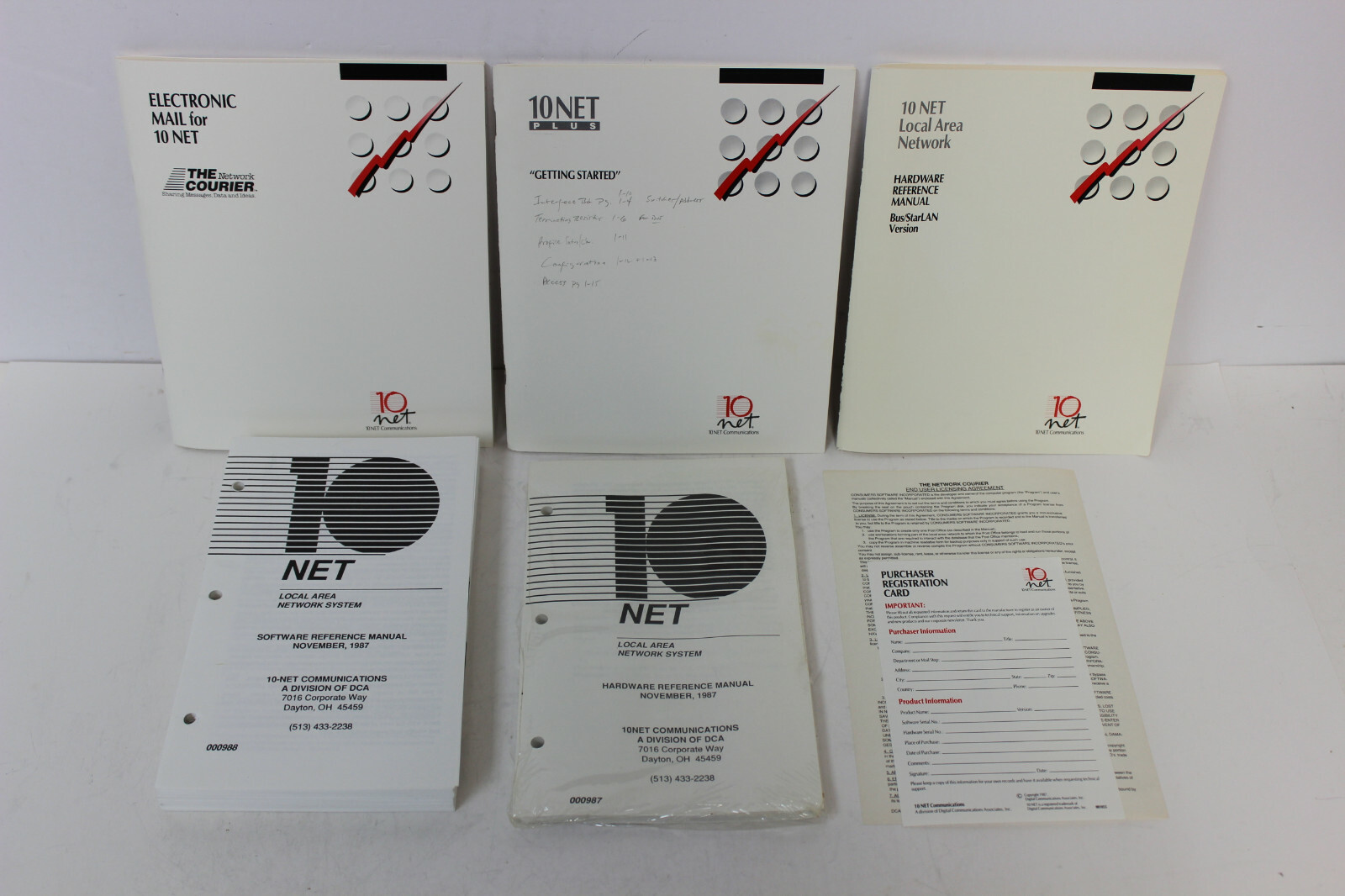 DCA 10 NET PLUS LOCAL AREA NETWORK SOFTWARE LAN V 4.0.61 REV D 5.25 DISKETTES