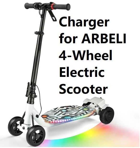 🔥AC Adapter battery charger for  ARBELI 4-wheel electric scooter  🔥