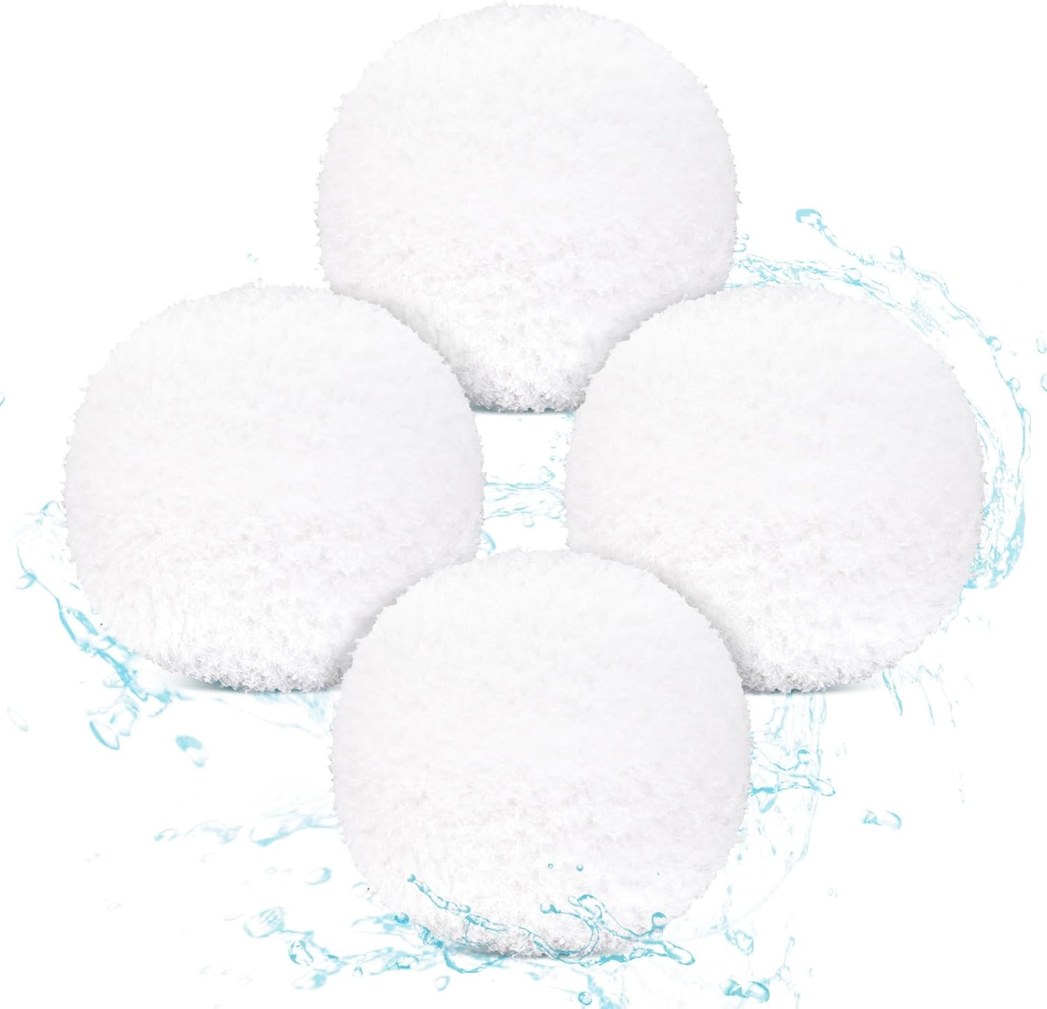 4Pcs Scum Absorbing Ball for Hot Tub Scum and Pool, White Plunge Scum Ball Clean