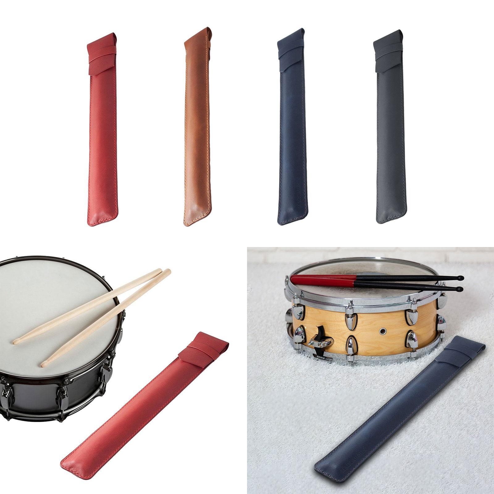 Drumstick Leather Case Drumsticks Storage Bag Carrying Case Drumstick Holder for