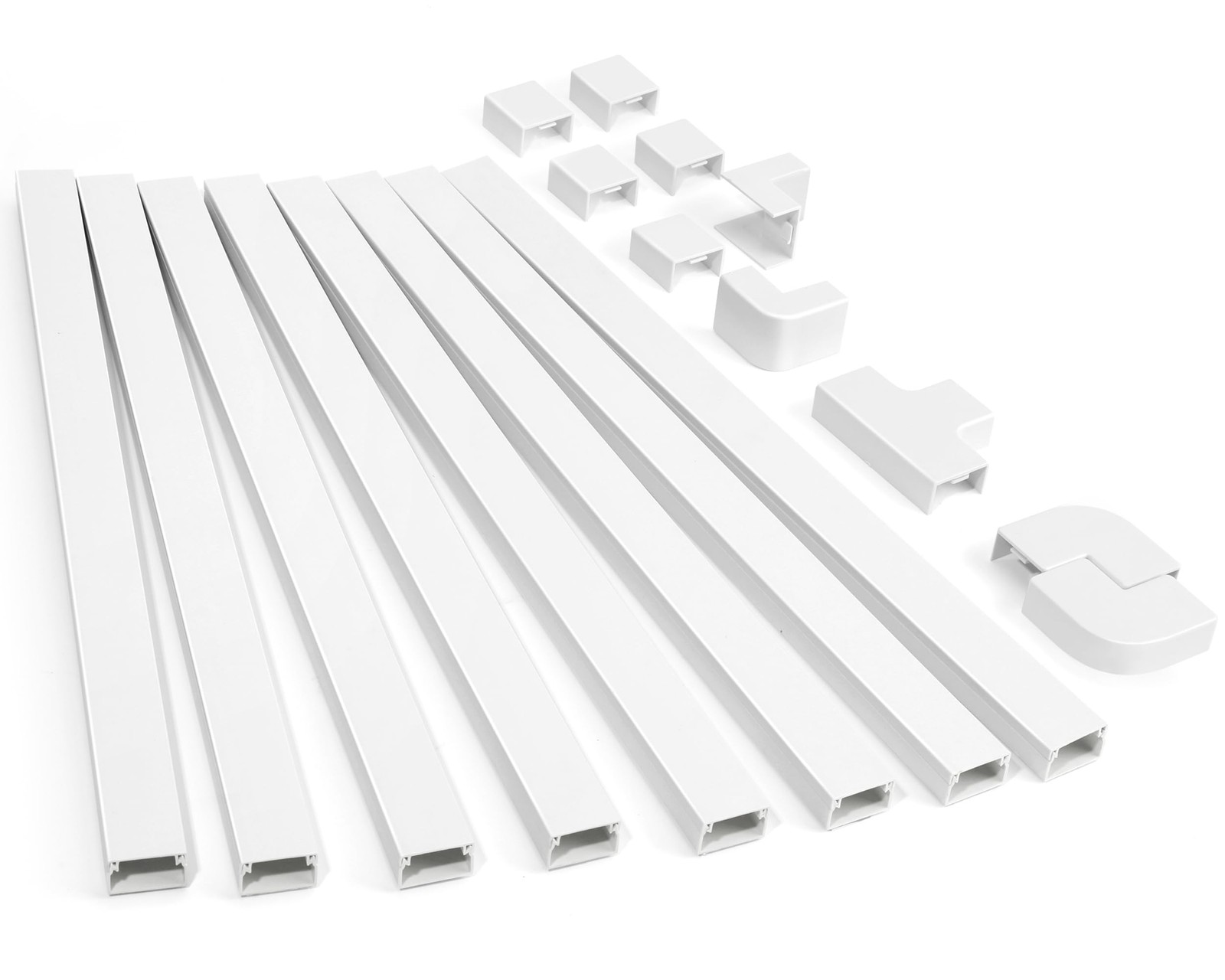 126in Cord Hider Kit, Cord Cover for Wall Mounted TV, Paintable Wire Cover fo...