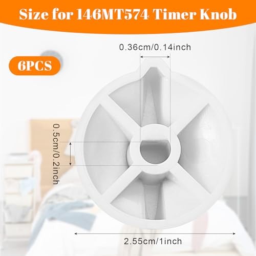 6 Pcs Timer Switch Knob Replacement - Timer Knob Compatible Spring Wound