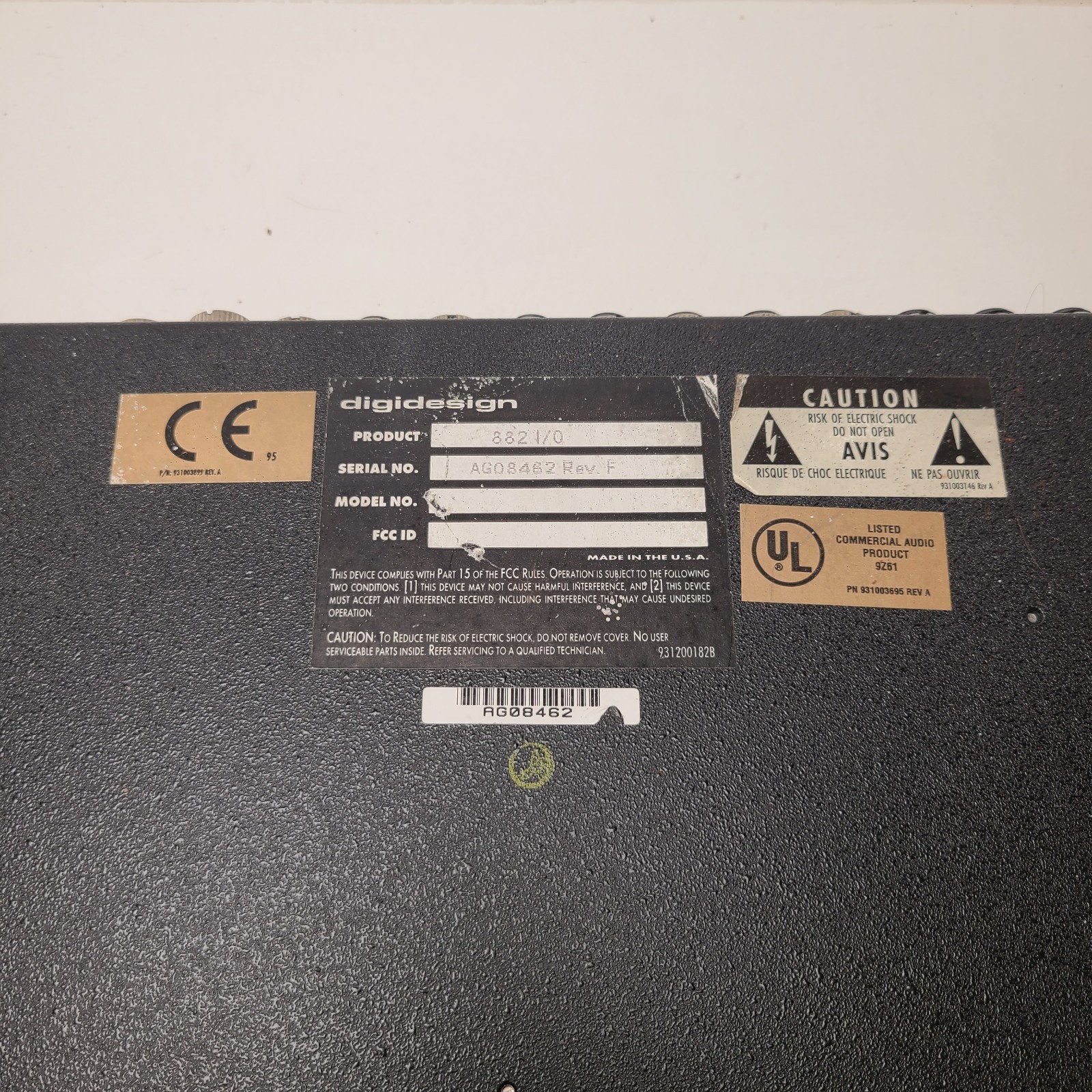 Digidesign 882 I/O Audio Interface (untested)