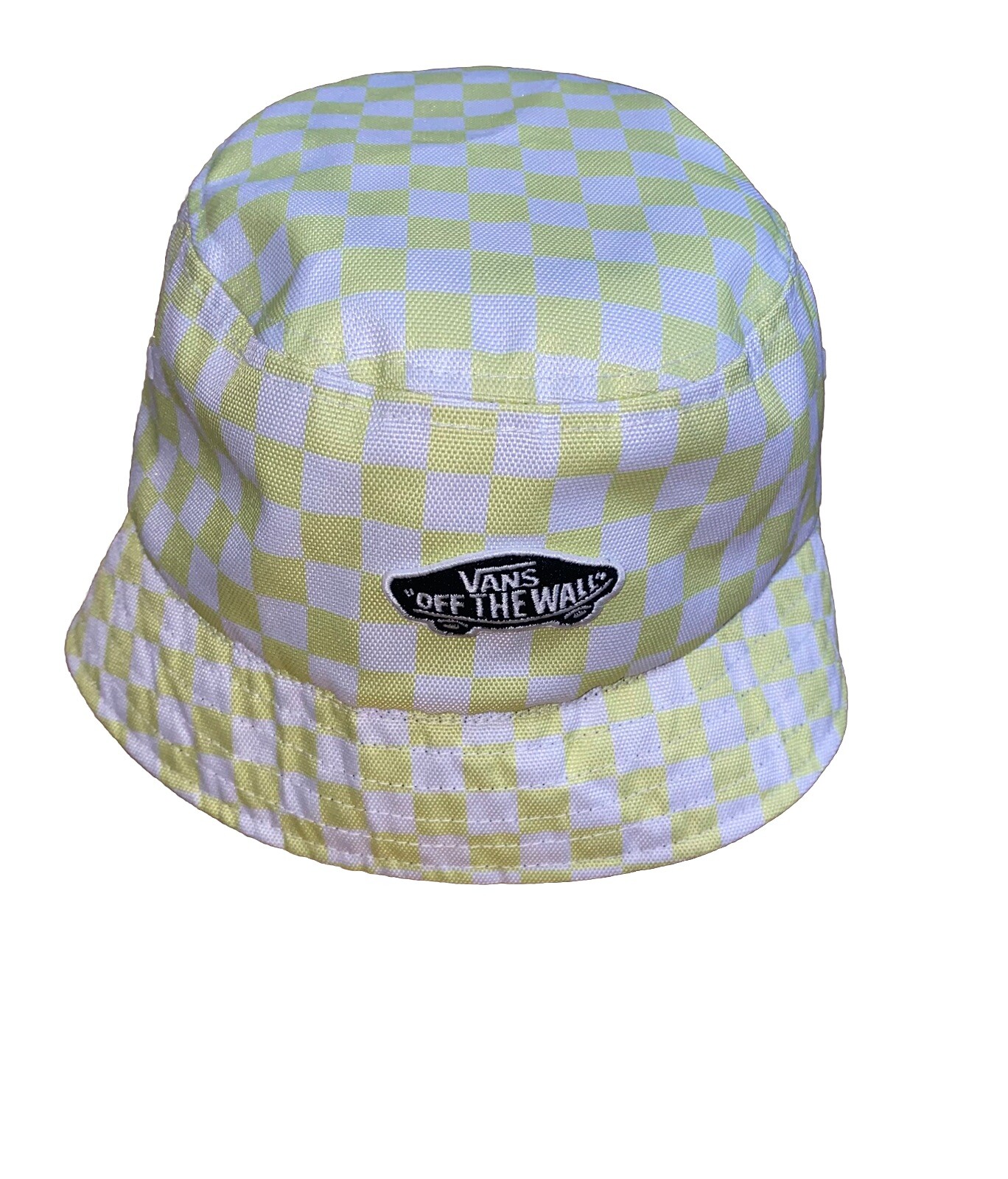Vans Deluxe Hankley Womens Bucket Hat Black Combo - Size S/M Yellow Check