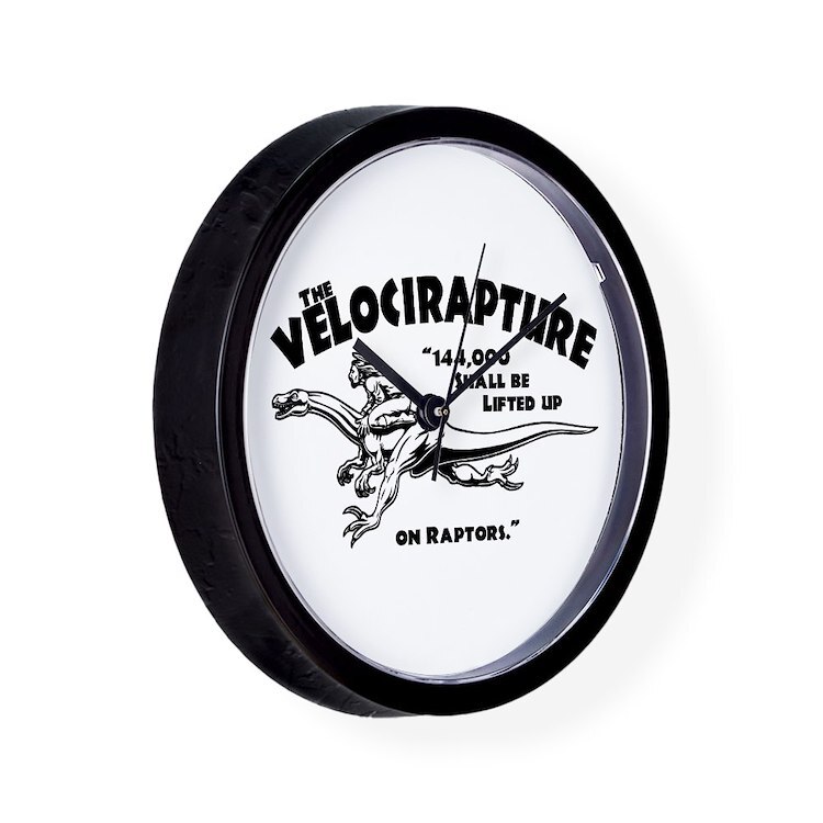 CafePress Velocirapture Unique Decorative 10" Wall Clock (235131982)