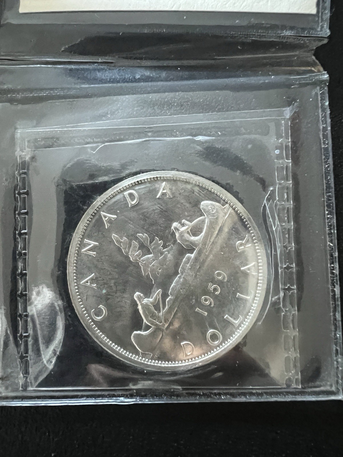 1959 Canada Queen Elizabeth II Silver Dollar, ICCS Certified PL65