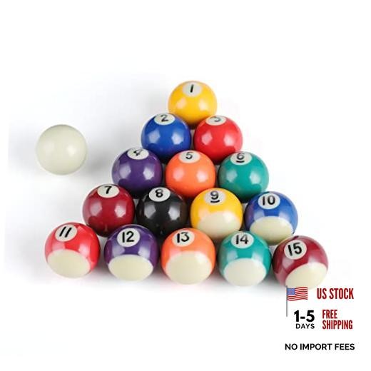 Billiards Ball (1 1/2" Children Pool Ball with Complete 16 Ball Set, one Box)