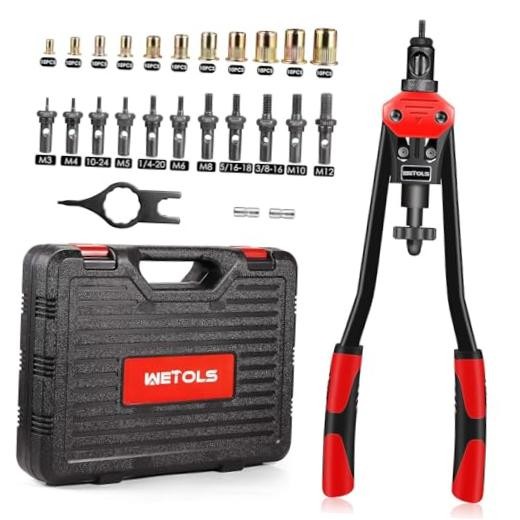 16" Rivet Nut Tool, Professional Rivet Nut 16" rivet nut tool with 11 mandrels