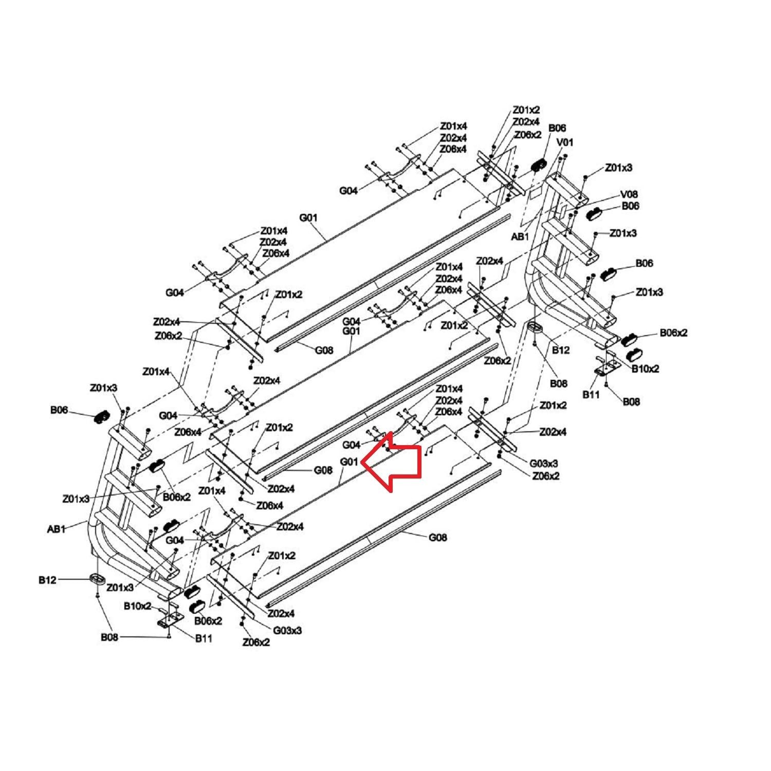 Matrix MG-A526 A536 Strength System Support Rack Set Disassembly 1000426381