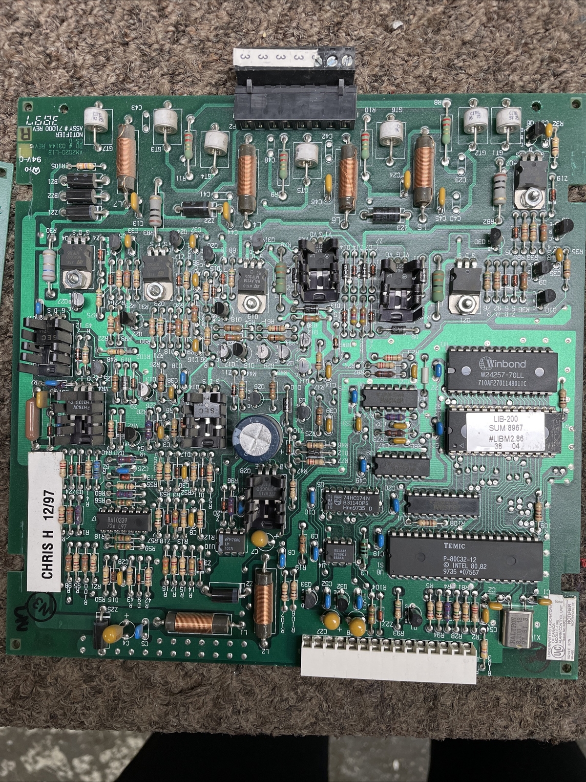 NOTIFIER LIB-200 FIRE ALARM FACP LOOP INTERFACE BOARD