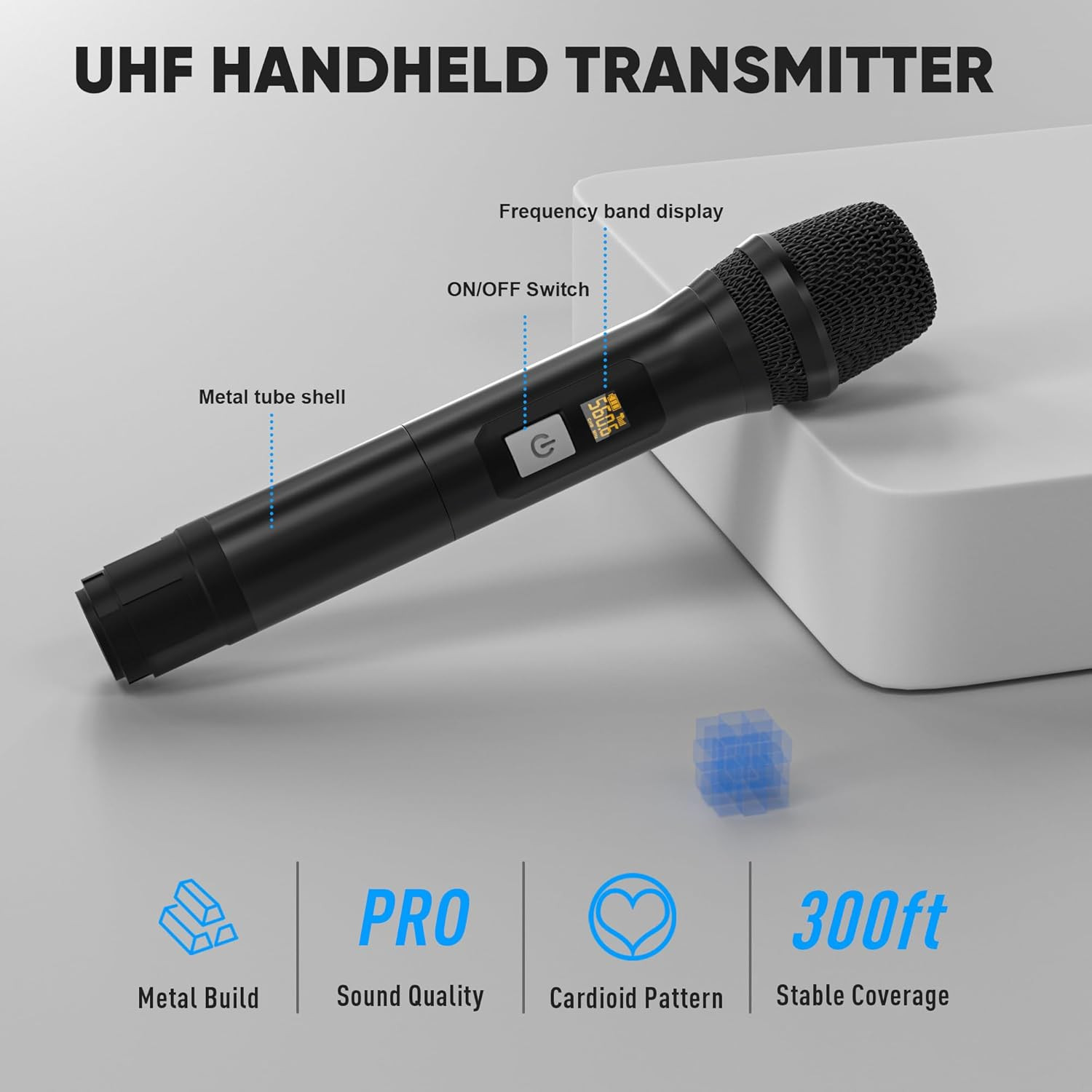 Pro 8-Channel UHF Wireless Microphone System for Karaoke & Events