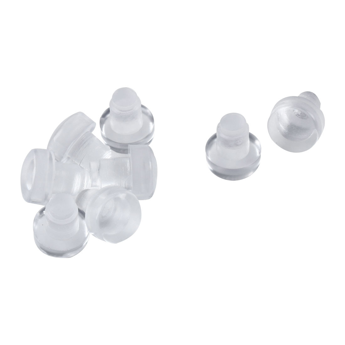 8pcs 6mm Soft Clear Flat Stem Bumpers Glide, Patio Outdoor Furniture Table Top