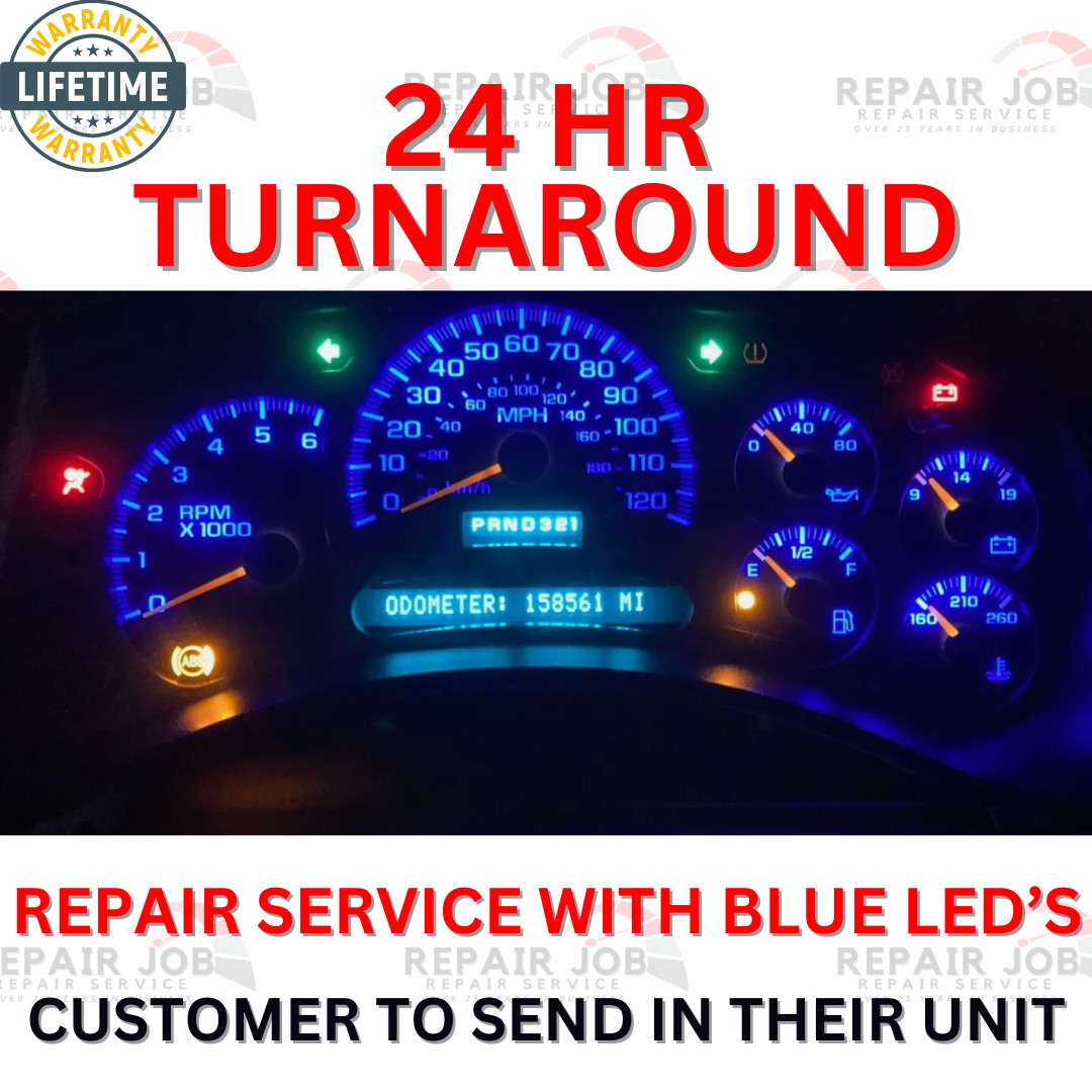 GM Cluster Repair Service 2003–06 Chevy GMC Cadillac Blue LEDs Lifetime Warranty