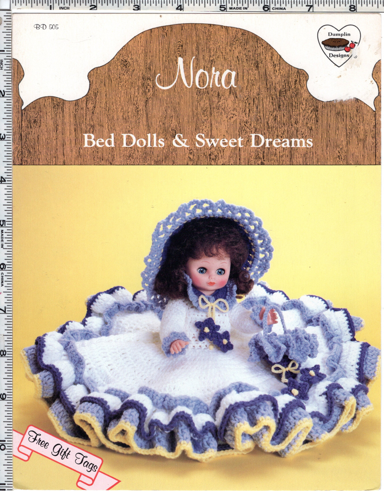 "Nora" ©1986 Graham Publications Doll Clothing Crochet Leaflet # BD 505