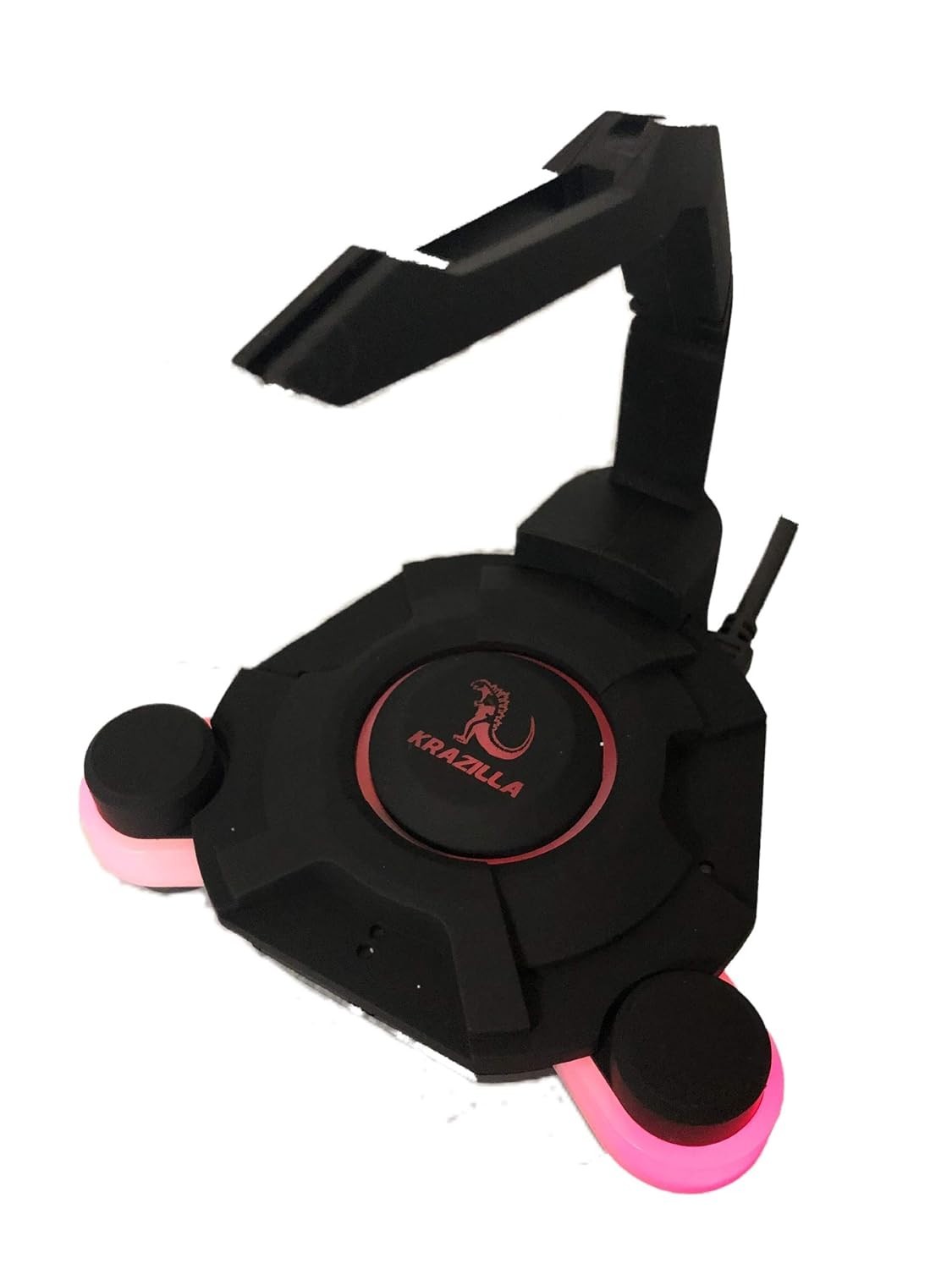 GAMING KRAZILLA KZM-HB30 RED L.E.D. MOUSE BUNGEE w/USB 2.0 HUB BLACK AND RED NEW