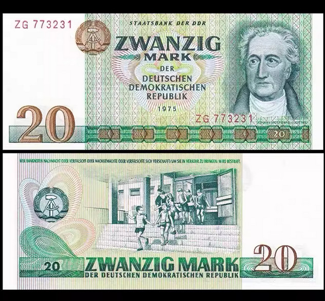 1975 Germany Democratic Republic 20 Mark P 29 UNC New Banknote