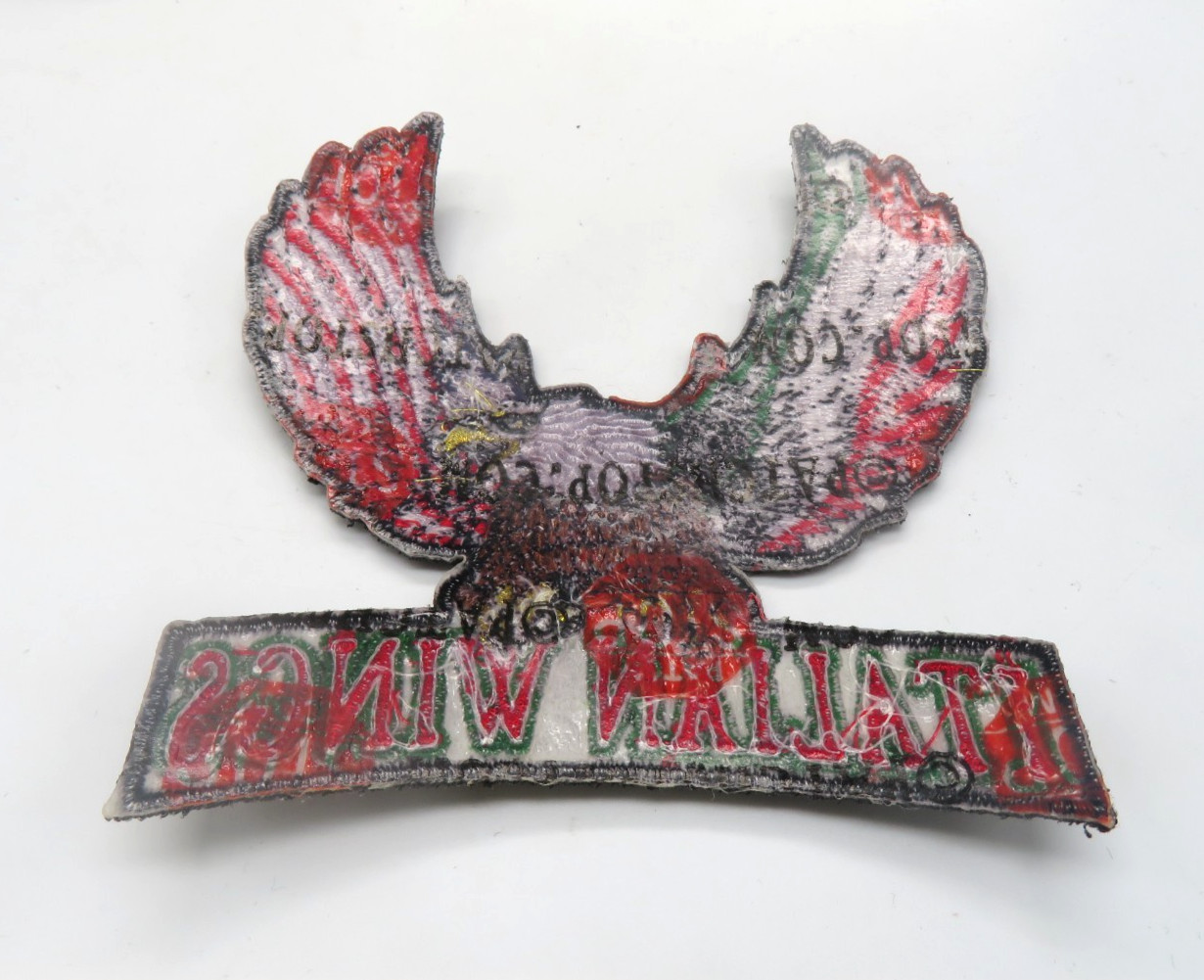 Italian Wings Motorcycle Biker Vest Jacket Patch Eagle American Flag