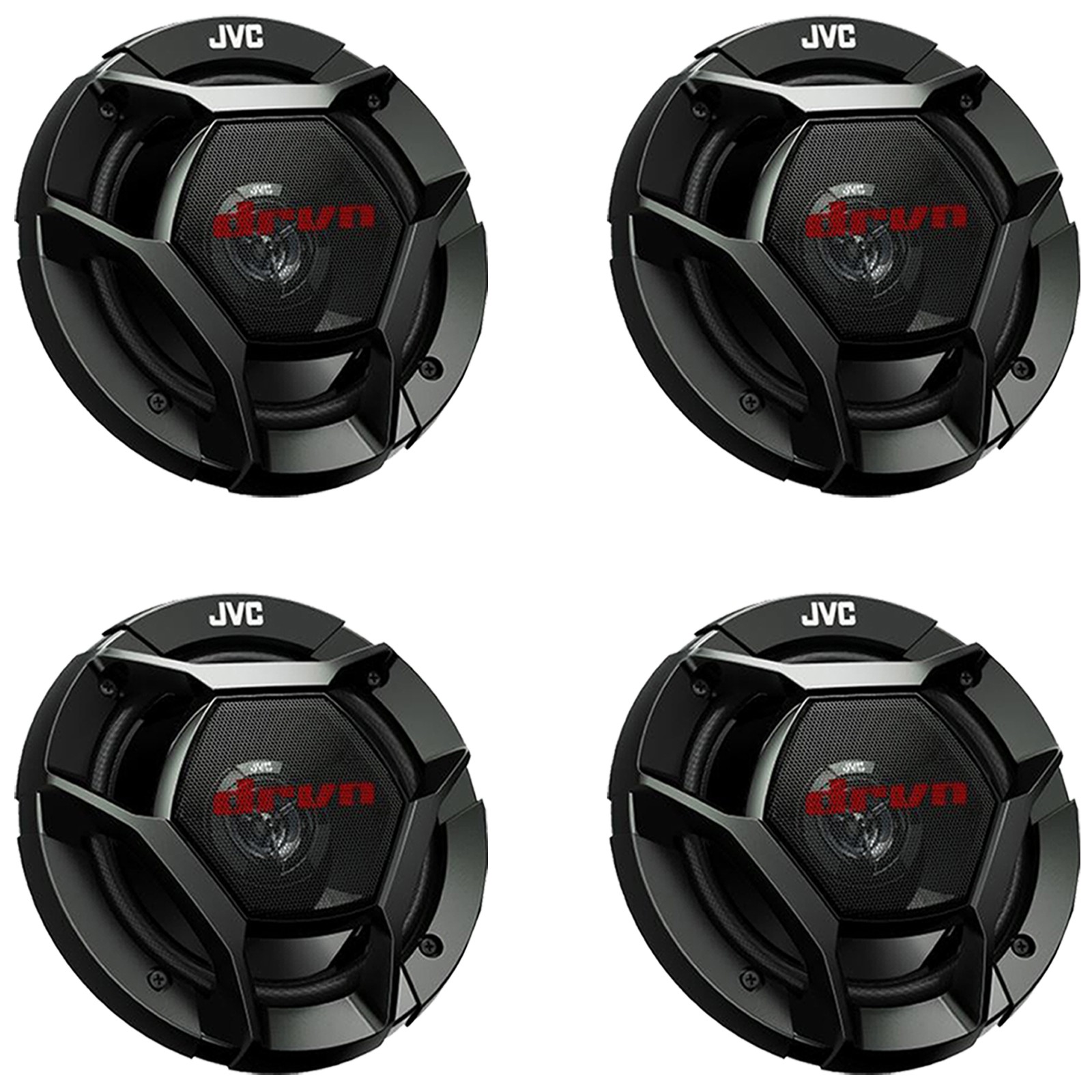 4x JVC CS-DR621 drvn DR Series 6.5" 300W Max 2-Way Coaxial Car Audio Speakers