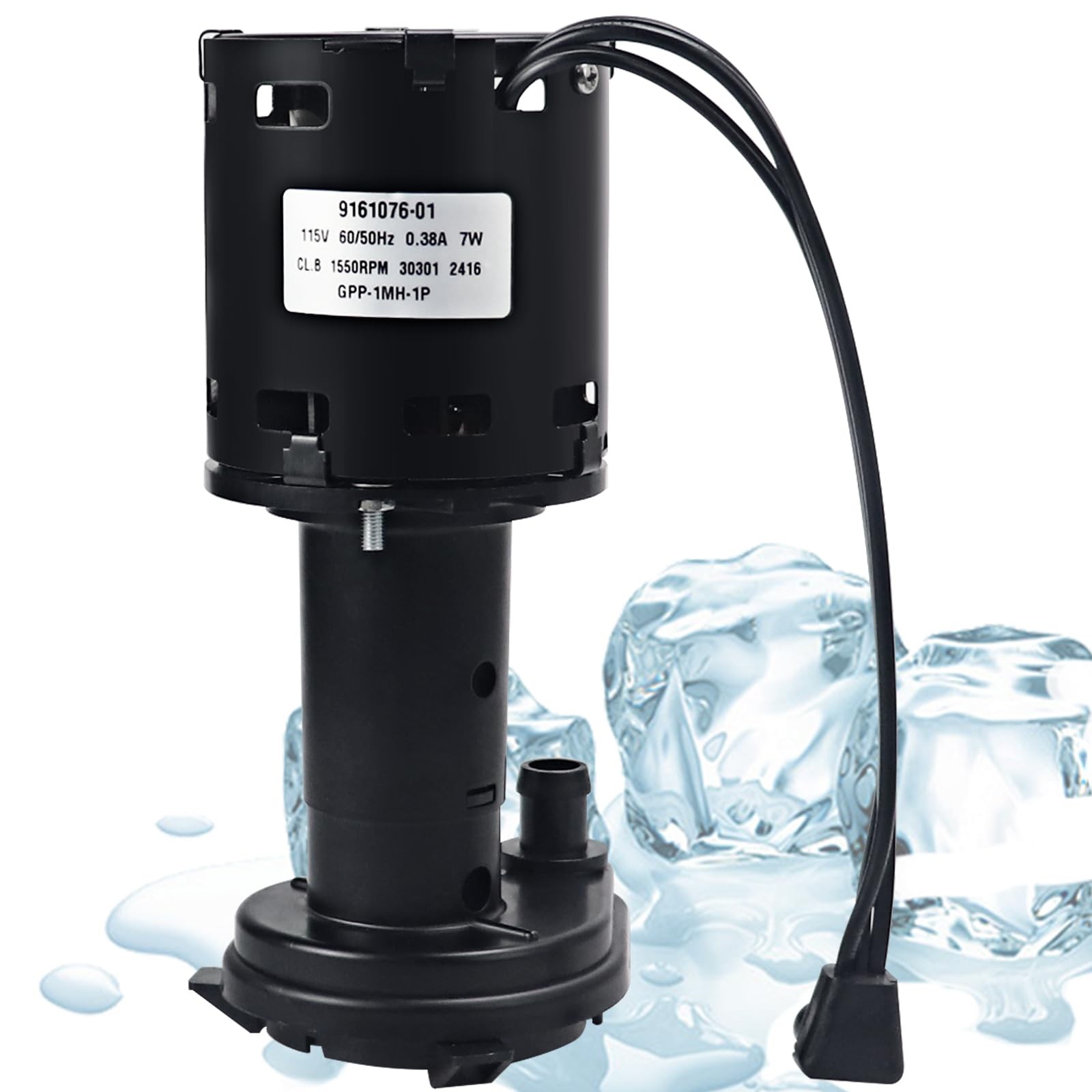 9161076-01 Water Pump Replacement 115V Ice Machine Pump Motor Compatible with...