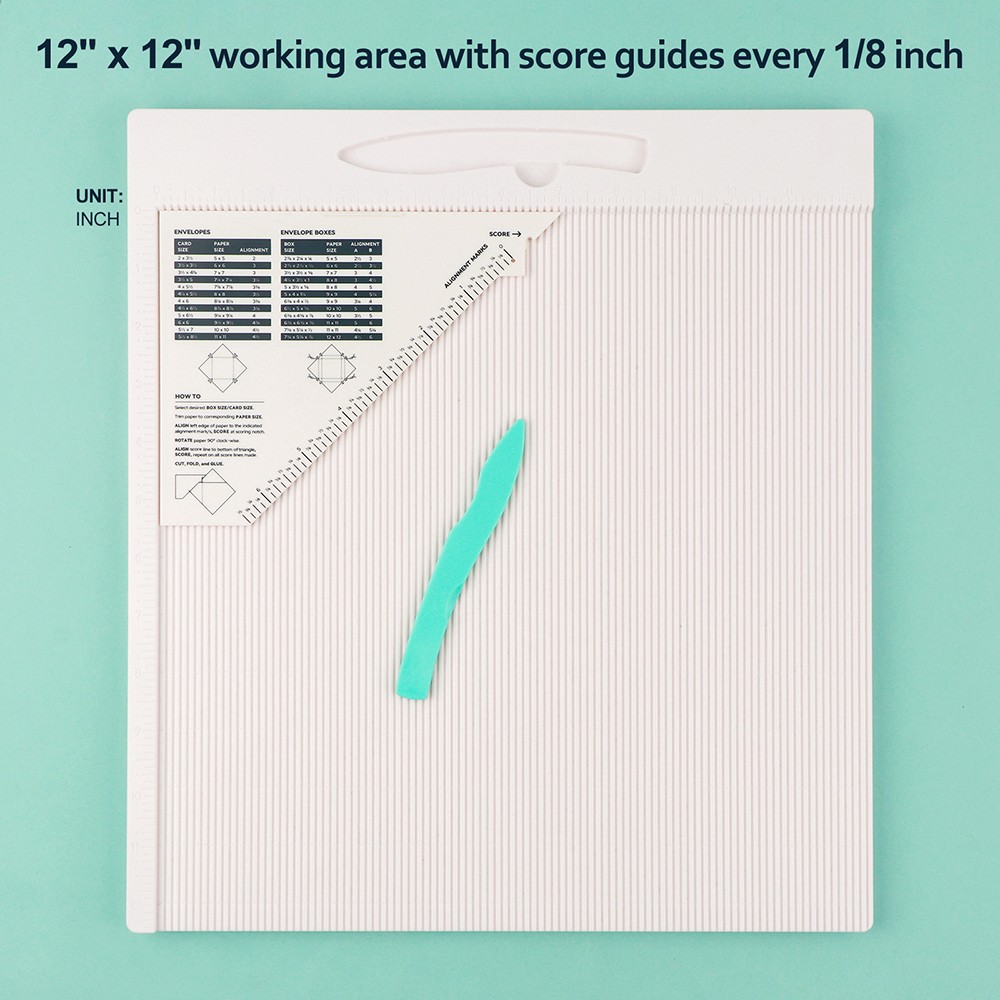 12x12" Multi-Purpose Scoring Board Envelope Gift Box Maker Scoring Tools