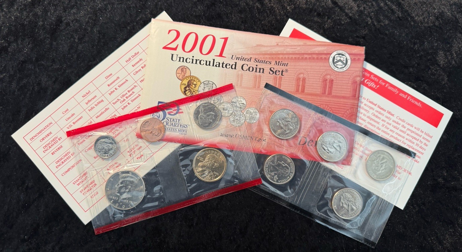 2001 U.S. Mint Set Denver Clean Original Envelope Complete w/ COA
