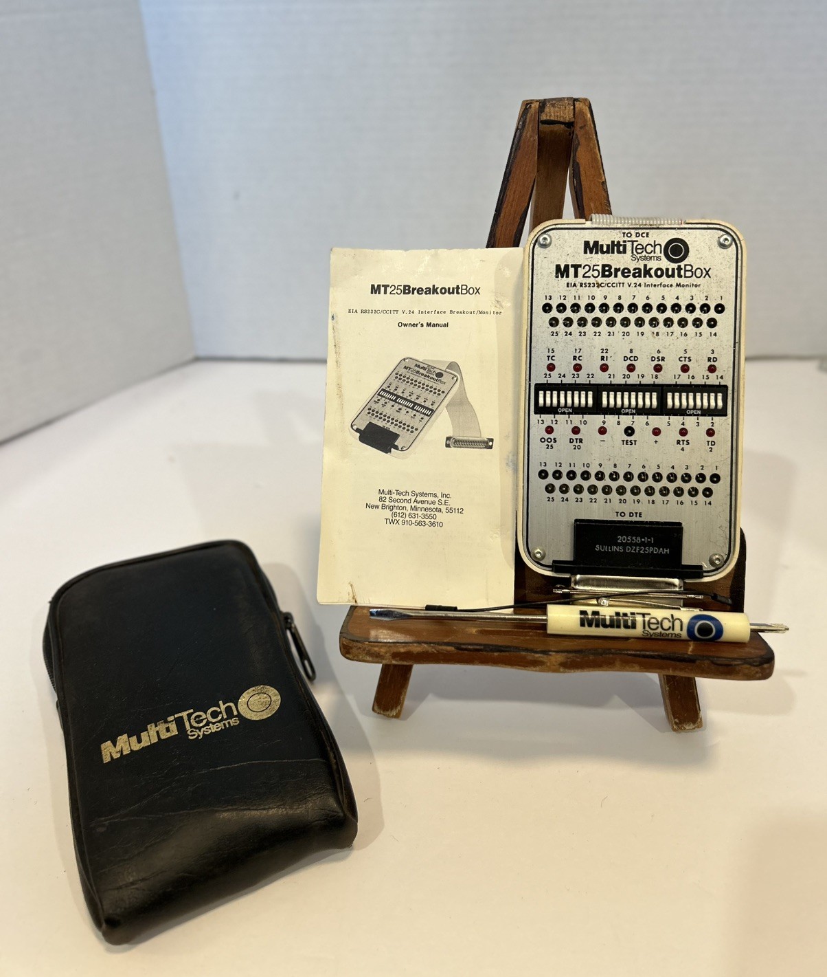 Serial Tester Multi-Tech Systems MODEL MT25 with manual and case. Free Shipping