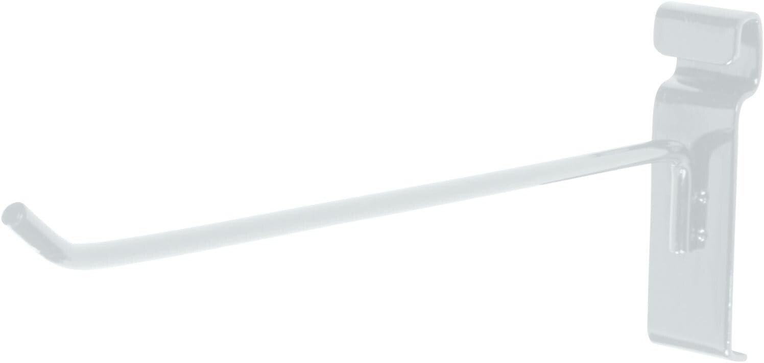 10" Wire Grid Hooks Hook Peg Gridwall 50 White 6mm Tubing 3" OC Display Slat