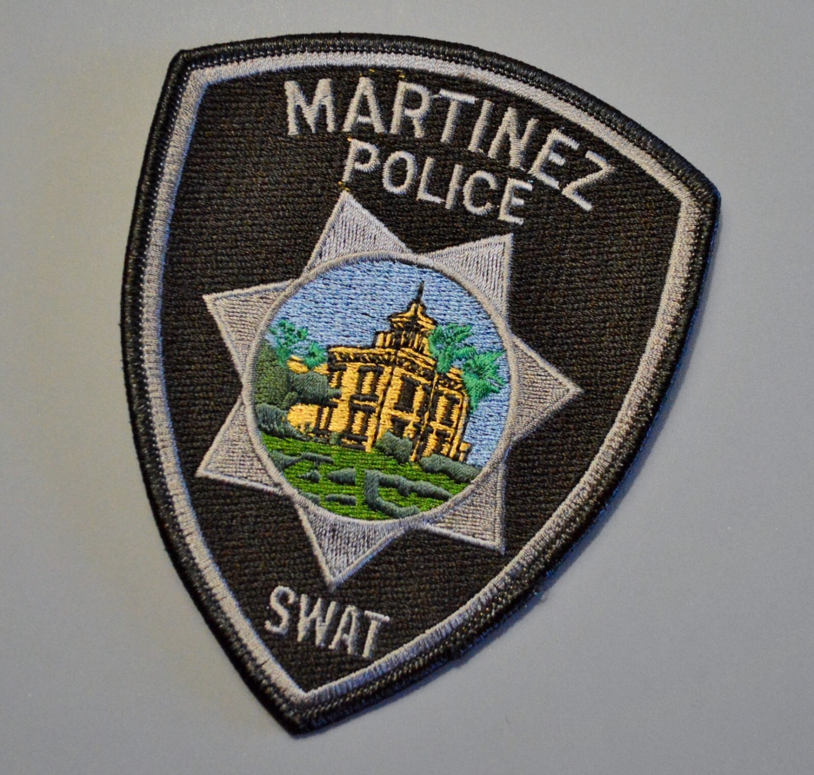 Martinez Police SWAT Black/Silver Patch ++ Mint Contra Costa County CA